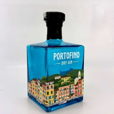 Empty Bottle Portofino Dry Gin Blue Italian Rivera Made in Italy - Empty Bottle