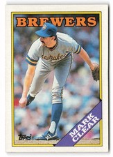 1988 Topps #742 Mark Clear Milwaukee Brewers