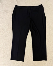 Worthington Woman Curvy Fit Perfect Trouser Pants Black Dress Size 22W Stretch
