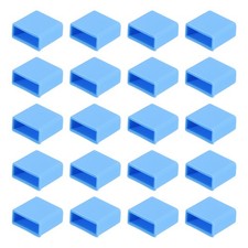 20pcs USB Type A Port Plugs Covers Caps Silicone for Smart Equipment, Blue