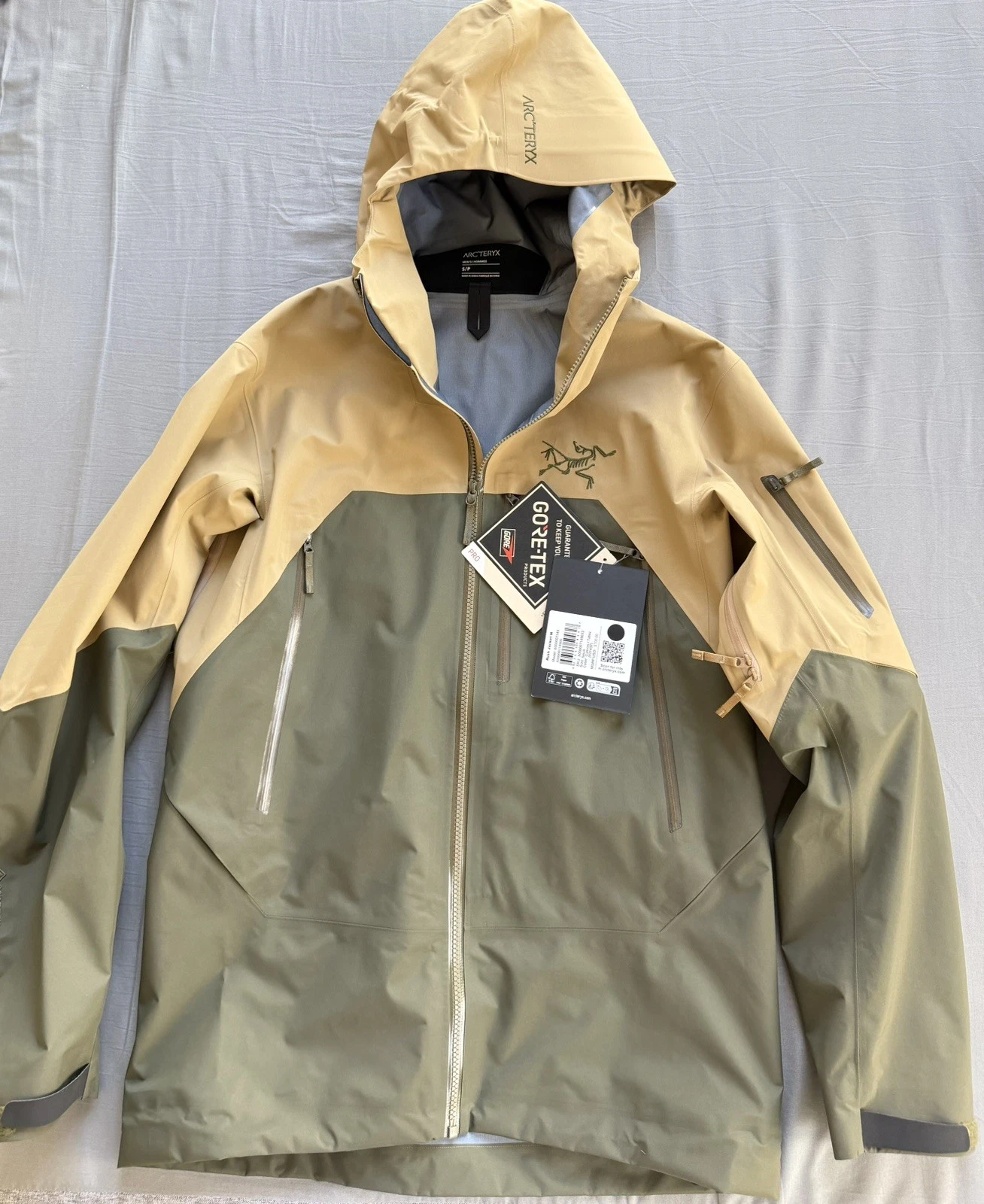 New Arc'teryx Rush Arcteryx Snow Ski Gore-tex Jacket Mens S Canvas/Tatsu NWT
