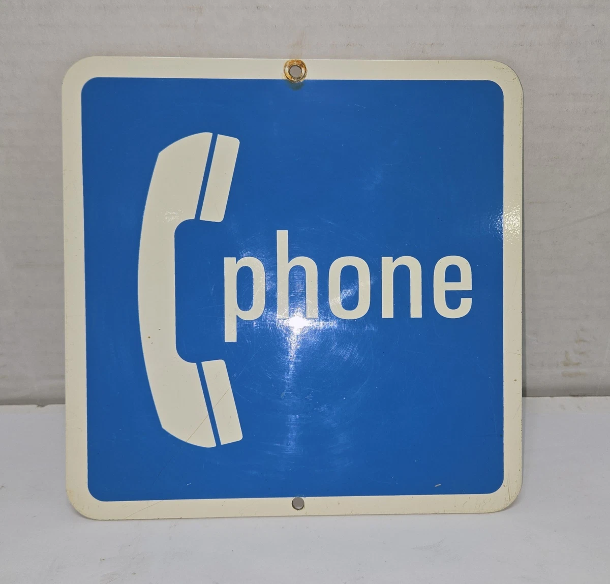 USA製 60s~70's Vintage Phone Booth Sign USA製 60s~70's Vintage Phone Booth Sign USA製 60s~70's Vintage