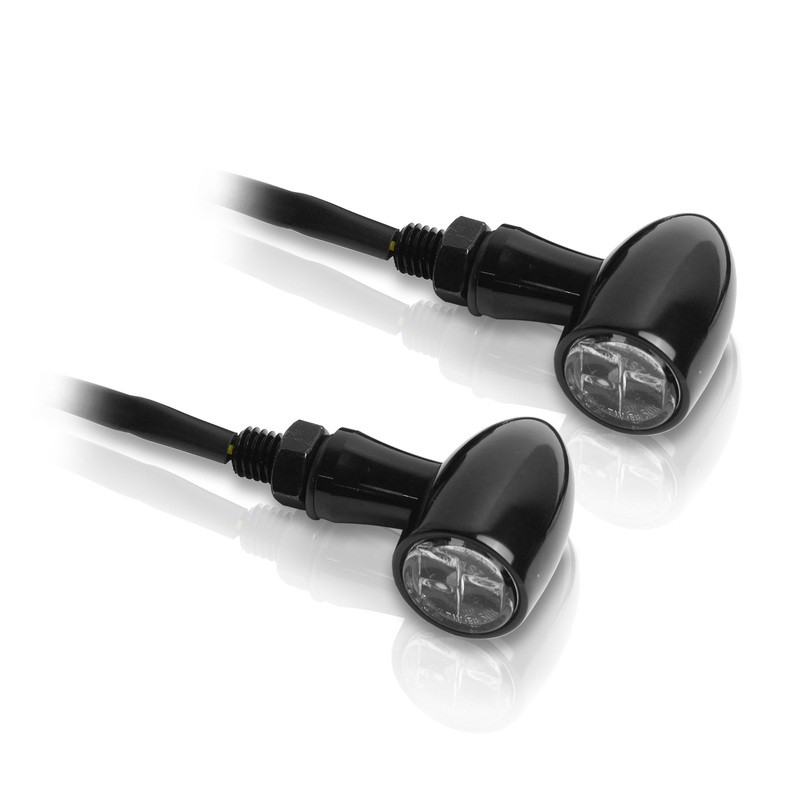 Clignotants V PARTS LED en aluminium clair universels pour moto