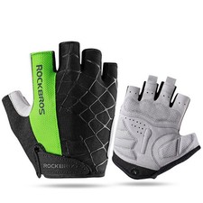 ROCKBROS Cycling Half Finger Gloves Shockproof Breathable MTB Bike Short Gloves