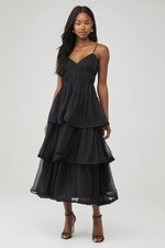 ASTR Theiria Dress Small Black Elegant Casual Womens Sleeveless Summer