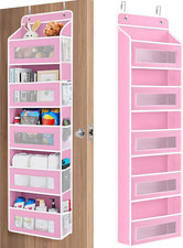 over the Door Organizer Storage, 5 Shelf Hanging Door Organizer with 5 Large Cap