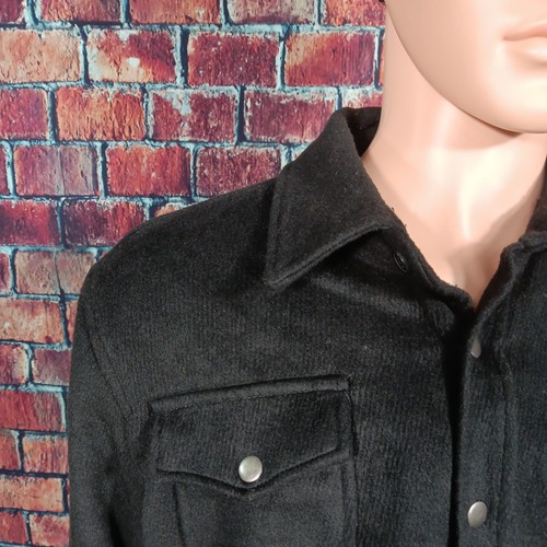 American Rag Wool Blend Shirt Jacket Quilted Lined Elbow Patch Large Boho Grunge - Picture 7 of 17
