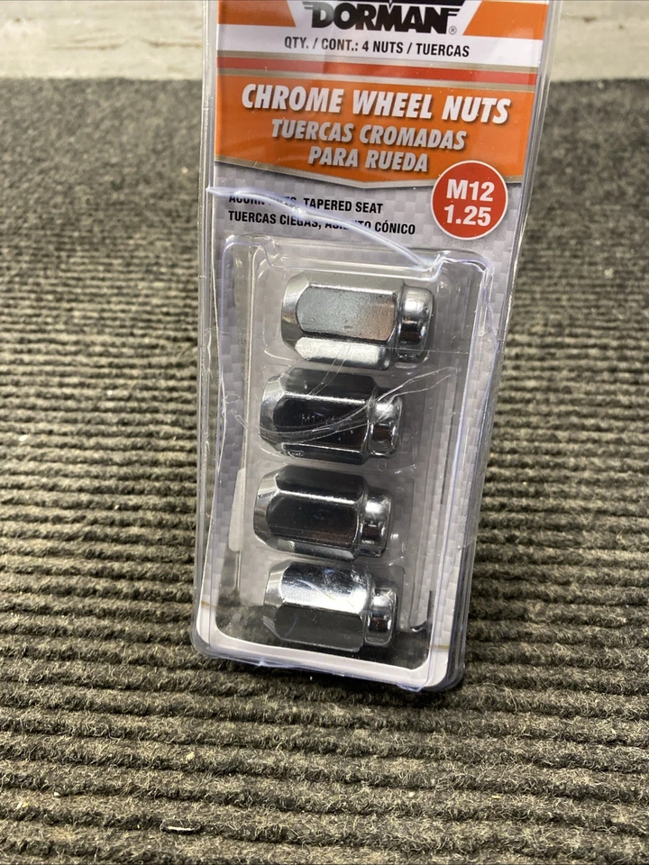 Tuerca de rueda Dorman 711-401 cromada bellota 2 piezas M12-1.25 para 17 Nissan Rogue TITAN Foto 3 de 4