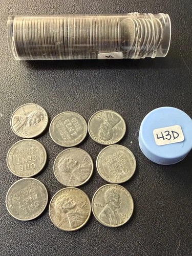 1943 D Steel What Cent Full Roll AU