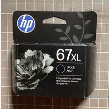 HP Genuine Original 67XL Black Inkjet Ink Cartridge For HP Printers Model 67XL