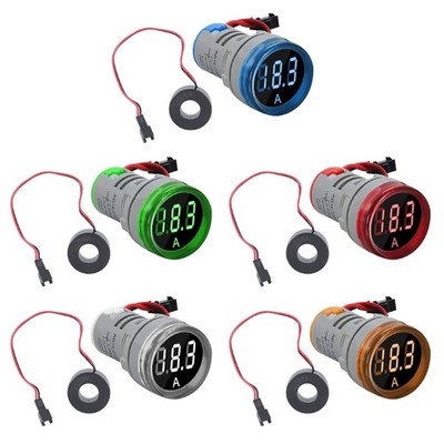 Digital LED Display Indicator Ammeter 0-100A Current Amp Monitors Meter Fitting