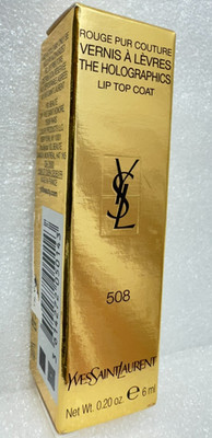 YSL Yves Saint Laurent The Holographics Lip Top Coat Shade 508 / Black 6 ml