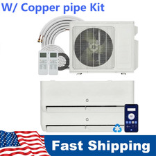 18000 BTU Dual Zone Mini Split AC with 12K+12K Air Conditioner 24 SEER2 AC Heat