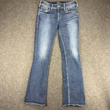 Silver Jeans Co Elyse Slim Boot Cut Women's Dark Wash Denim Jeans