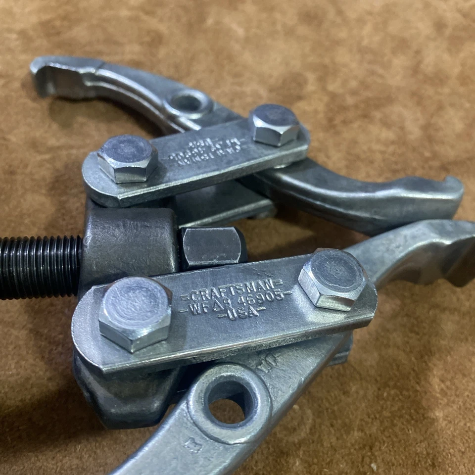 Vintage Craftsman Gear Puller 2-Arm 0”- 6” Spread USA WF 46905 Reversible - Image 4 of 4