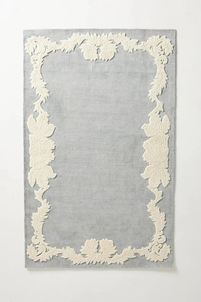 Alissa - Grey, Hand-Tufted 100% Wool Soft Area Rug Carpet, 5x8, 6x9, 8x10, 9x12 - Image 2 of 3
