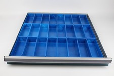 24 Blue Tool Box Drawer Dividers - 3 x 8 x 2 Inch Deep actual depth 1-3/4 Bins