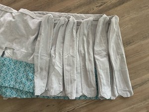 Lovesac Sactional Sky Gray Corded Velvet ANGLED SIDE Cover 35 x 29 inches