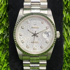 RARE BULOVA PRESIDENT COMPUTER DIAL DAY DATE ...