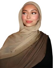 Fashion Gradient Color Hijab Scarf For Women Soft Modal Instant Jersey Wraps