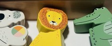 Fisher Price Wooden Stack Sort Animals 12M 10 Pcs, Koala, Lion, Crocodile NEW