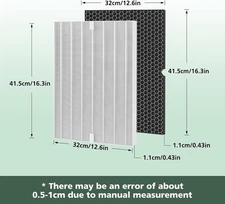 True HEPA Filter H Replacement For Winix 116130 Air Purifier 5500-2 AM80, 2 Set