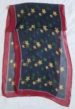 Vintage Chiffon Stole/Scarf Scarf 35cm x 140cm