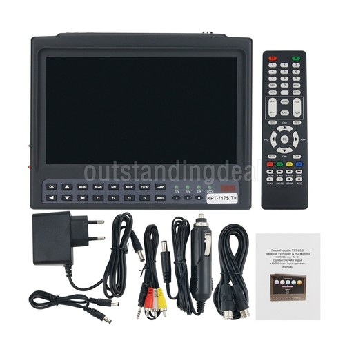 KPT-717S/T+ 7" LCD HD Satellite Finder & HD Monitor & CCTV Camera Tester os12