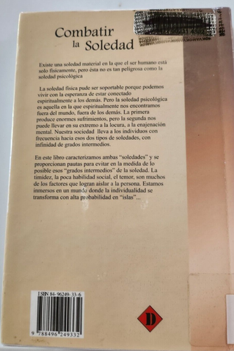 Combatir la Soledad by Jose Gonzales Ramirez, A Self Help Book Hard Back - Picture 2 of 2