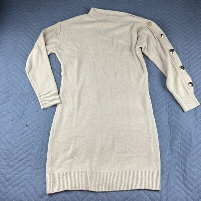 Outrageous Fortune Sweater Dress Womens Size Light Brown