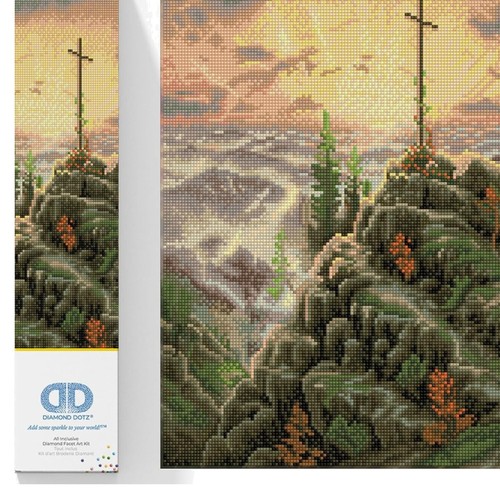 Relaxing Diamond Painting Art Kit with Thomas Kinkade's Stunning Sunrise Design