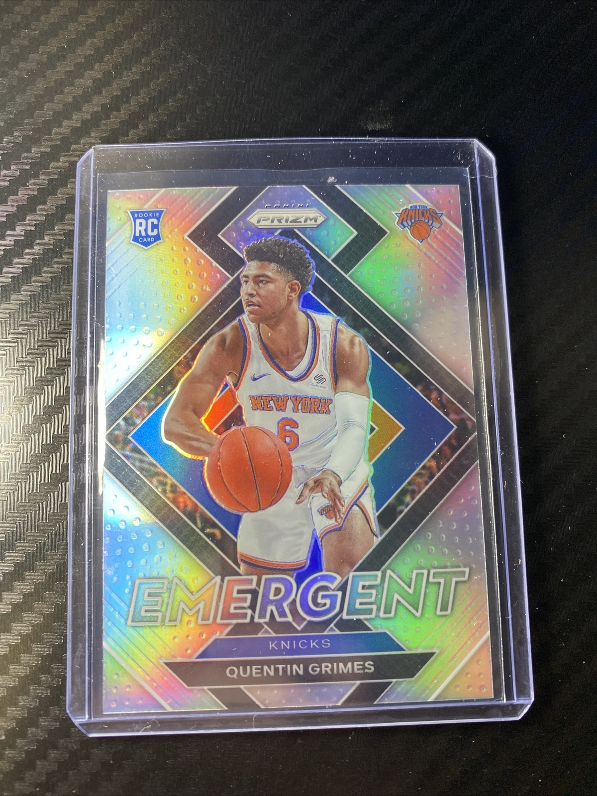 2021-22 Prizm Quentin Grimes Emergent Silver Prizm Rookie RC #19 Knicks