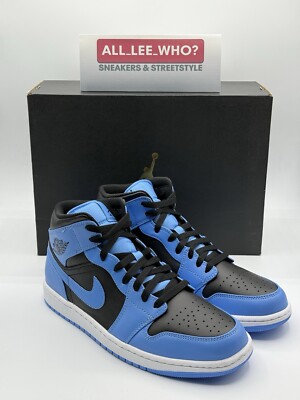 Nike Air Jordan 1 Mid University Blue Black EU44 US10 UK9