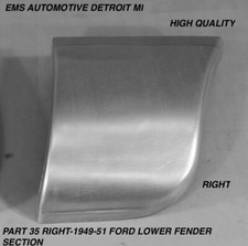 1949.1950.1951 Ford Lower Front Fender Section 35r Right Side Ems Auto