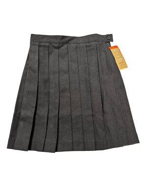 French Toast 6x Girls’ Grey Pleated School Uniform Knee Length Skirt