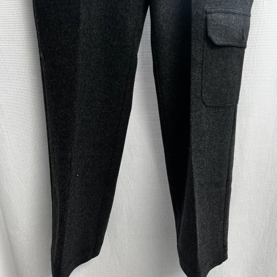 Pantalones cargo forrados de mezcla de lana gris carbón Eddie Bauer para mujer 12 Y2K carrera Foto 2 de 4