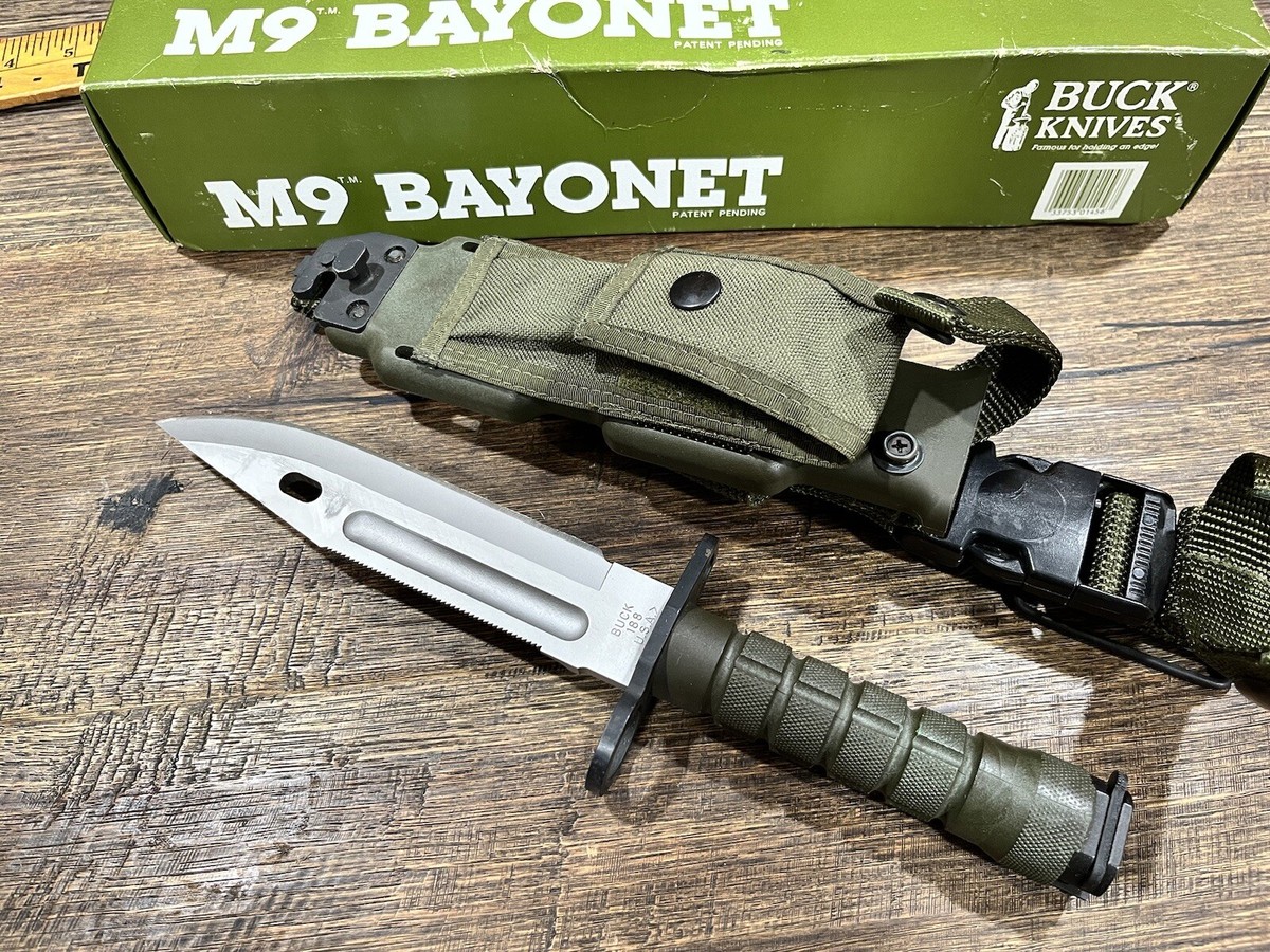 Buck 188 Knife M9 Bayonet Phrobis III USA Made Sheath Box No Buck 188 Knife M9 Bayonet Phrobis III USA Made Sheath Box No
