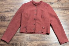 Geiger Tyrol of Austria Berry Wool STRUCTURED JACKET Blazer Size EU 42