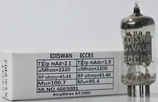 Brimar Ediswan ECC83 12AX7  made in England Amplitrex AT1000