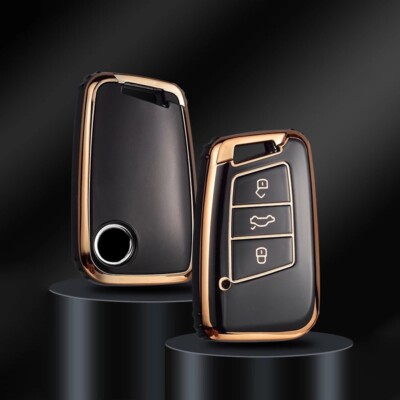 Key Cover Fits VW Passat B8 Arteon Skoda Superb Keyless Black
