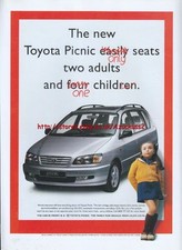 Toyota Picnic "Two Adults One Child" 1997 Magazine Advert #4981