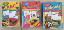 ABC, Numbers and Animals - Jigsaw Flash Cards - Easy Learning - Write and Wipe