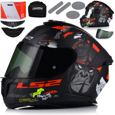Motorradhelm | LS2 FF808 STREAM II | Integralhelm | mit Sonnenblende + 2 Visiere