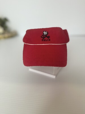Felix The Cat Sunvisor Red Hat 100% Cotton