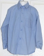 Boys George Blue Long Sleeve Dress Shirt XS 4/5
