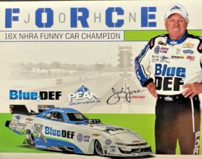 VRHTF NHRA COOL VINTAGE ''JOHN FORCE'' PEAK BLUE DEF RACING FUNNY CAR HAND OUT
