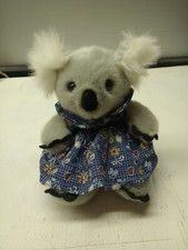 Build a Bear KUDDLY KOALA Bear RETIRED in 2002 Grey White 12 Plush Dress and Pi