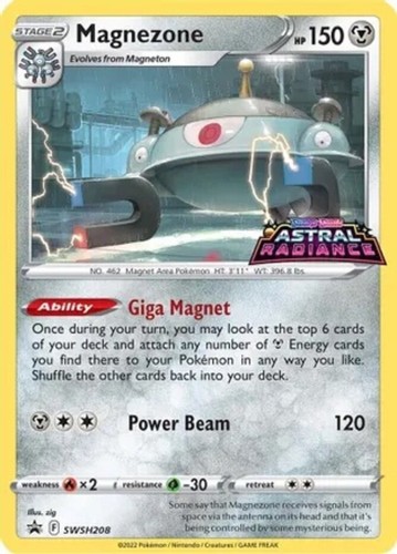 MP Pokemon Magnezone - SWSH208 - SWSH Black Star Promo Moderately Played