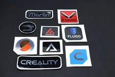 3D Printer Stickers Creality Ender Cura Klipper Marlin & More! Mirror Finish