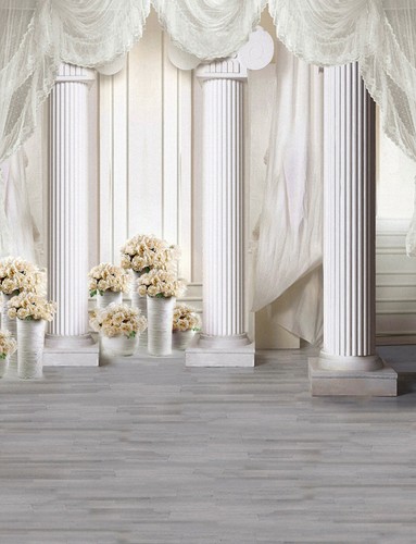 Retro Building Backdrop Roman Column Vintage Wedding Background Studio Props - Picture 2 of 9